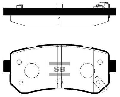 Колодки гальмівні дискові Hi-Q (SANGSIN) SP1406