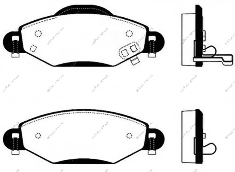 Колодки тормозные дисковые передние TOYOTA YARIS 01-05 Hi-Q (SANGSIN) SP1419 (фото 1)
