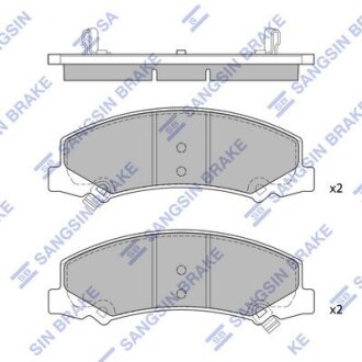 Колодки тормозные передние Cadillac DTS (06-), Chevrolet Impala (06-) Hi-Q (SANGSIN) SP1443