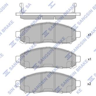 Колодки тормозные дисковые (комплект 4 шт.)) Hi-Q (SANGSIN) SP1460A