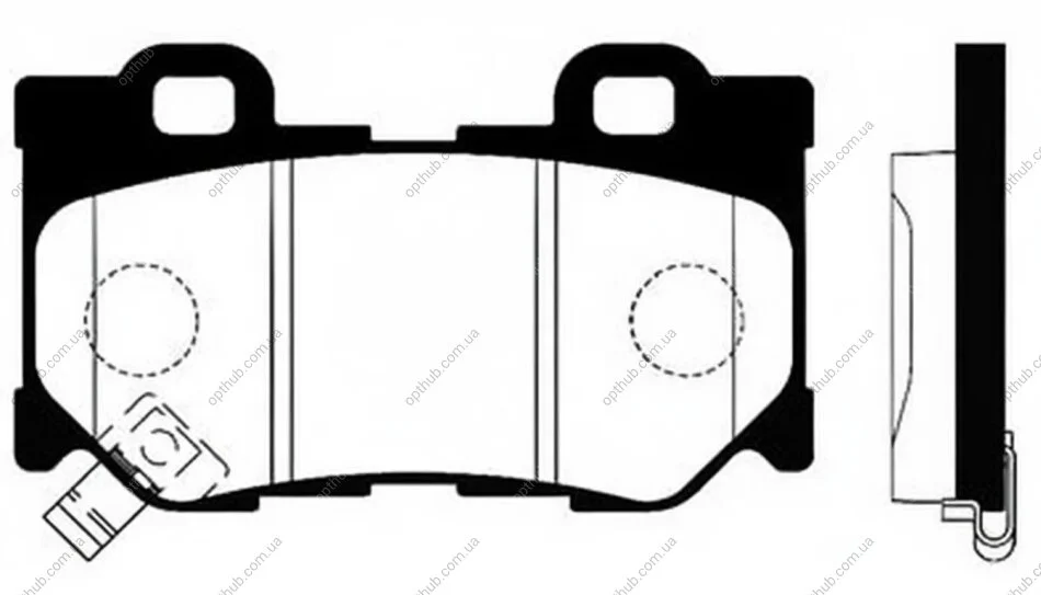 Колодки гальмівні дискові ПЕРЕДН INFINITI FX50 3.7I 24V, 5.0I 32V 08/10-,09/06- -ua Hi-Q (SANGSIN) SP1472 (фото 1)