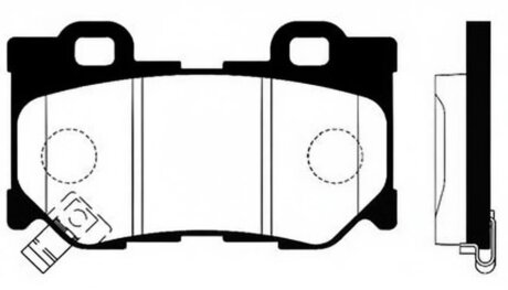 Колодки гальмівні дискові ПЕРЕДН INFINITI FX50 3.7I 24V, 5.0I 32V 08/10-,09/06- -ua Hi-Q (SANGSIN) SP1472