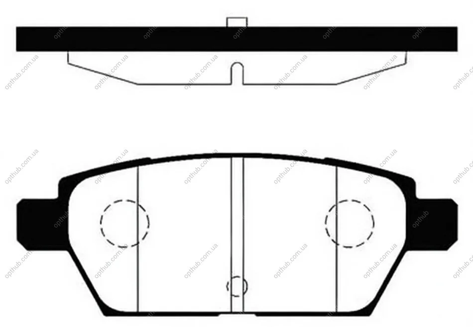 Колодки гальмівні дискові ЗАДН MAZDA ATENZA,6 /WGN +18 INCH 05- -ua Hi-Q (SANGSIN) SP1476 (фото 1)