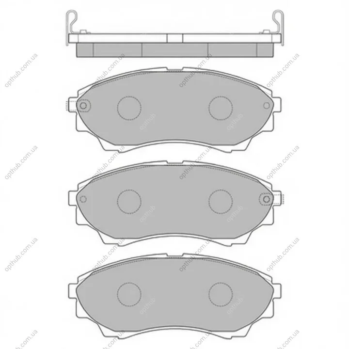 Колодки тормозные дисковые передние FORD RANGER 3.0TDCI 05-;MAZDA BT-50 2.5 MRZ-CD 4*4 06- Hi-Q (SANGSIN) SP1479 (фото 1)