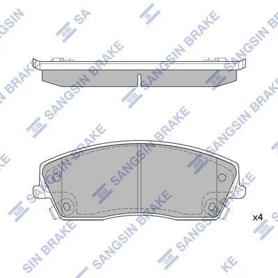 Колодки тормозные передние Chrysler 300 (11-), Dodge Charger (11-) Hi-Q (SANGSIN) SP1507 (фото 1)