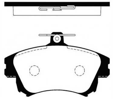 Колодки гальмівні дискові ПЕРЕДН R=15' MITSUBISHI CARISMA 95-06, COLT 04-, VOLVO S40 95-04 -ua Hi-Q (SANGSIN) SP1530