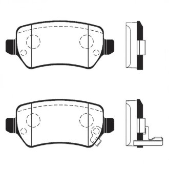 Колодки гальмівні дискові ЗАДН KIA VENGA;OPEL ASTRA,COMBO,MERIVA,ZAFIRA 98- Hi-Q (SANGSIN) SP1536