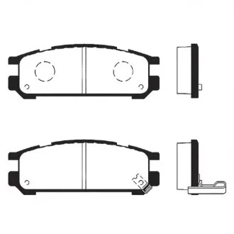 Колодки тормозные дисковые задние SUBARU LEGACY 89-94,IMPREZA 93-00 Hi-Q (SANGSIN) SP1537