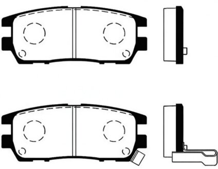 Колодки гальмівні дискові ЗАДН MITSUBISHI LANCER,PAJERO CLASSIC,SPORT,SPACE GEAR 2.0IT-2.5TD 16V 91.04- -ua Hi-Q (SANGSIN) SP1538