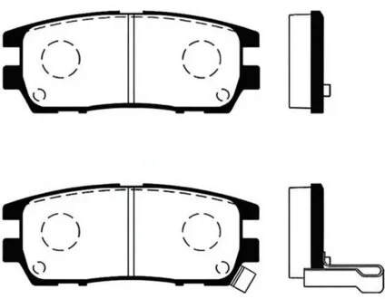 Колодки гальмівні дискові ЗАДН MITSUBISHI LANCER,PAJERO CLASSIC,SPORT,SPACE GEAR 2.0IT-2.5TD 16V 91.04- -ua Hi-Q (SANGSIN) SP1538