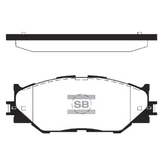 Колодки гальмівні дискові ПЕРЕДН LEXUS IS 220D 2.2 05-,IS250 4X4 05- -ua Hi-Q (SANGSIN) SP1543