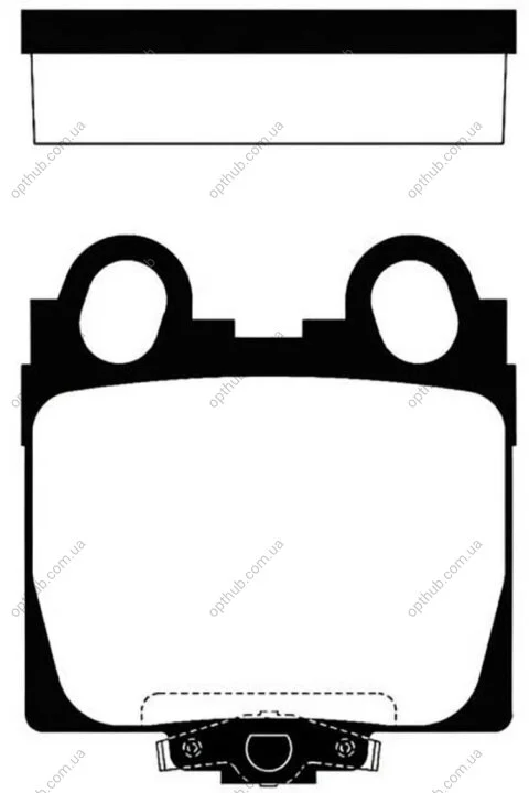Колодки гальмівні дискові ЗАДН TOYOTA ALTEZZA 1# 98-05, MARK 11# 00-, CROWN 17# 99-, SOARER 01-, LEXUS -ua Hi-Q (SANGSIN) SP1554 (фото 1)