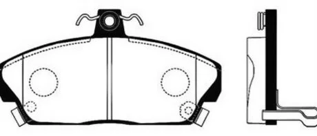 Колодки гальмівні дискові ПЕРЕДН HONDA CIVIC 94-05, ROVER 400 95-00, 800 92-99 Hi-Q (SANGSIN) SP1571