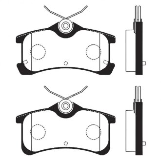 Колодки гальмівні дискові ЗАДН TOYOTA AVENSIS 1.6VVTI-2.0VVTI 97-03,COROLLA 1.4 16V - 1.9D 00-02 -ua Hi-Q (SANGSIN) SP1575