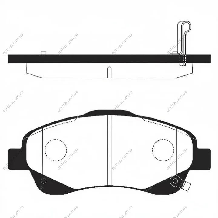 Колодки гальмівні дискові ПЕРЕДН TOYOTA AVENSIS 03-, COROLLA 04- -ua Hi-Q (SANGSIN) SP1576 (фото 1)