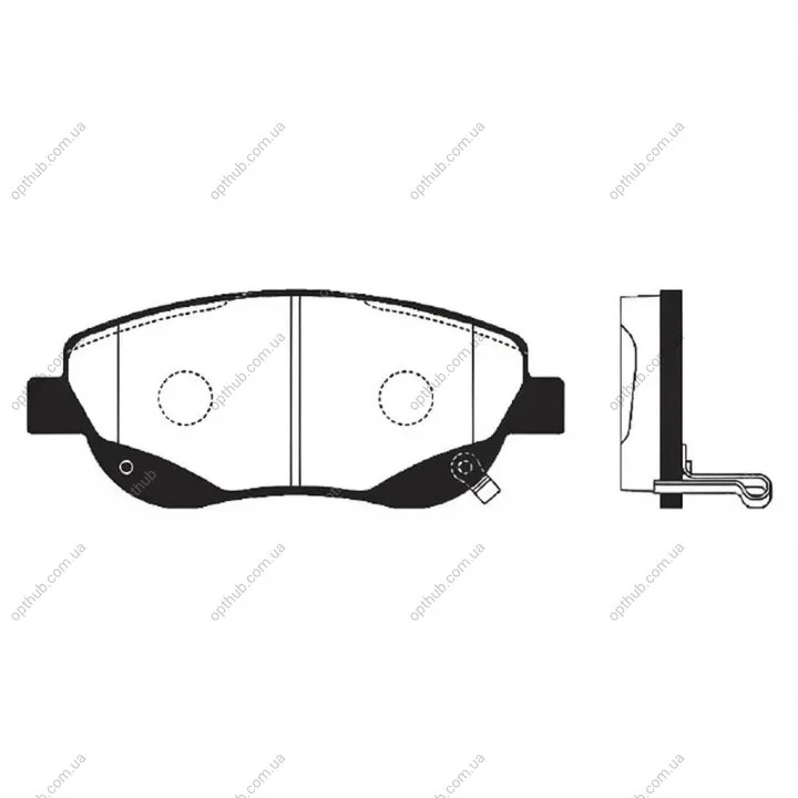 Колодки гальмівні дискові ПЕРЕДН TOYOTA AVENSIS/AVENSIS SW 2.2 D 4D 11/08-,VERSO 2.2 D 4D 02/09- -ua Hi-Q (SANGSIN) SP1577 (фото 1)