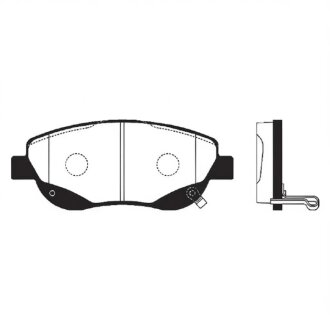 Колодки гальмівні дискові ПЕРЕДН TOYOTA AVENSIS/AVENSIS SW 2.2 D 4D 11/08-,VERSO 2.2 D 4D 02/09- -ua Hi-Q (SANGSIN) SP1577