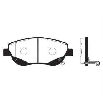 Колодки гальмівні дискові ПЕРЕДН TOYOTA AVENSIS/AVENSIS SW 2.2 D 4D 11/08-,VERSO 2.2 D 4D 02/09- -ua Hi-Q (SANGSIN) SP1577