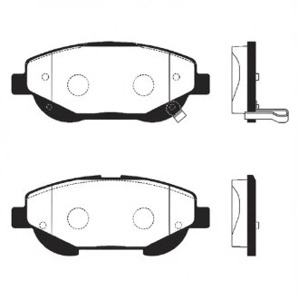 Колодки гальмівні дискові ПЕРЕДН TOYOTA AVENSIS/AVENSIS SW 2.2 D 4D 11/08-,VERSO 2.2 D 4D 02/09- -ua Hi-Q (SANGSIN) SP1579
