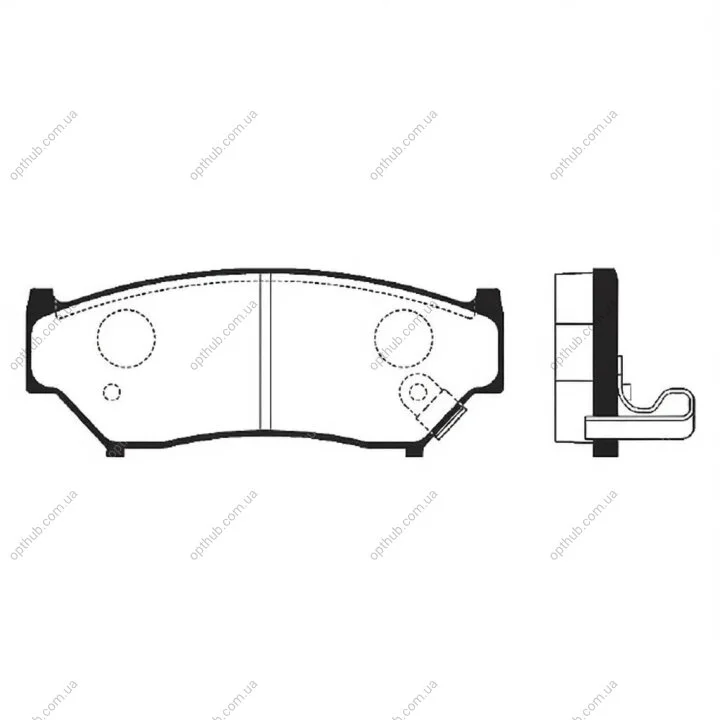 Колодки гальмівні дискові ПЕРЕДН SUZUKI ESCUDO/NOMADE TD01 88- TA02W/TA52W/TD02W/TD52W/TL52W 97- -ua Hi-Q (SANGSIN) SP1584 (фото 1)