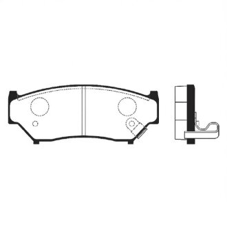 Колодки гальмівні дискові ПЕРЕДН SUZUKI ESCUDO/NOMADE TD01 88- TA02W/TA52W/TD02W/TD52W/TL52W 97- -ua Hi-Q (SANGSIN) SP1584