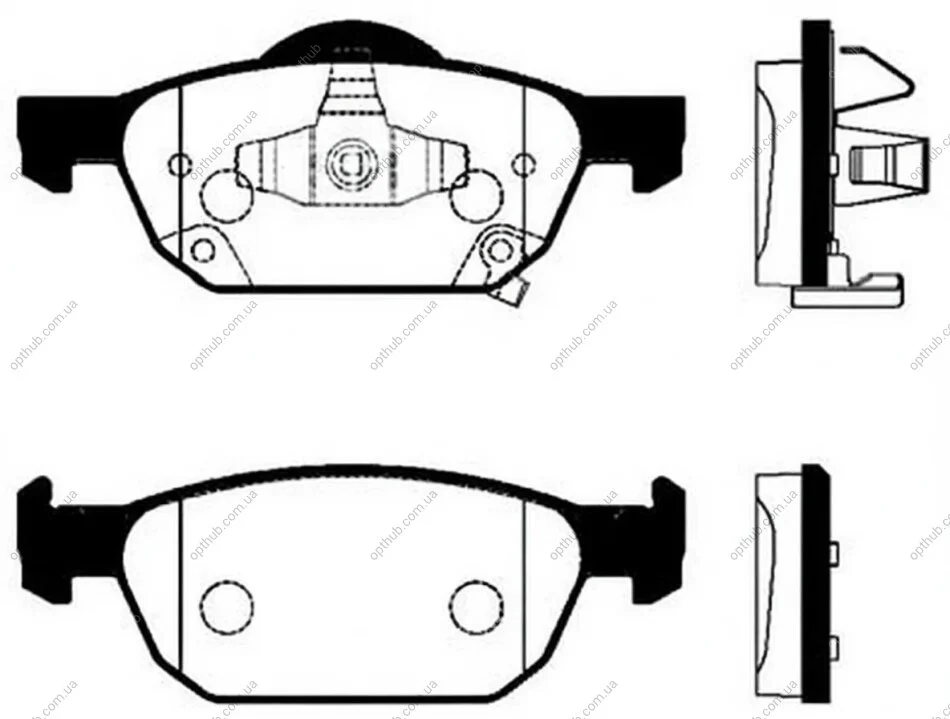 Колодки гальмівні дискові ПЕРЕДН HONDA ACCORD IX/ACCORD IX SW 2.0, 2.4, 2.2 I-DTEC 08- -ua Hi-Q (SANGSIN) SP1605 (фото 1)
