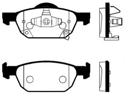 Колодки гальмівні дискові ПЕРЕДН HONDA ACCORD IX/ACCORD IX SW 2.0, 2.4, 2.2 I-DTEC 08- -ua Hi-Q (SANGSIN) SP1605