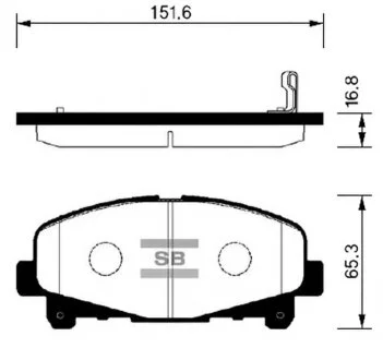 Колодки гальмівні дискові ПЕРЕДН HONDA ACCORD IX/ ACCORD IX SW 2.0, 2.4, 2.2 I-DTEC 07/08- -ua Hi-Q (SANGSIN) SP1606