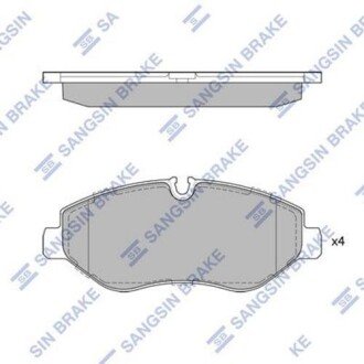 Комплект гальмівних колодок Hi-Q (SANGSIN) SP1622