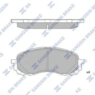 Комплект гальмівних колодок Hi-Q (SANGSIN) SP1629