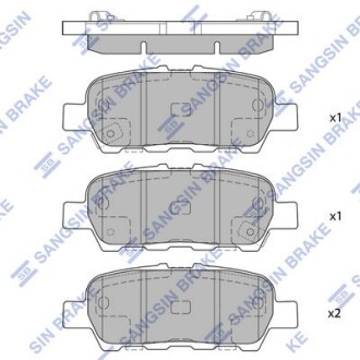 Колодки тормозные дисковые (комплект 4 шт.)) Hi-Q (SANGSIN) SP1637