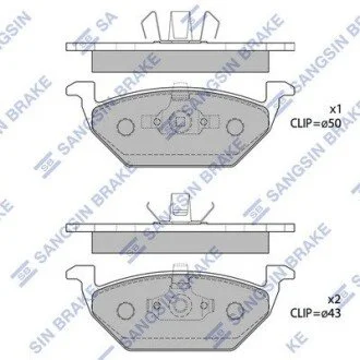 Комплект гальмівних колодок Hi-Q (SANGSIN) SP1701