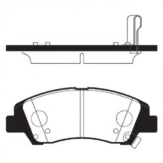 Колодки гальмівні дискові ПЕРЕДН HYUNDAI I10 1.0 1.2 2013- -ua Hi-Q (SANGSIN) SP1719