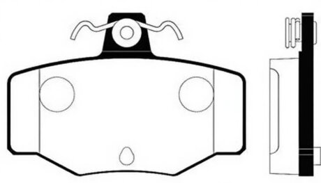 Колодки гальмівні дискові ЗАДН NISSAN PRIMERA P10/11E ALL 98-, ALMERA/100А/120А/140А/CHERRY/PULSAR -ua Hi-Q (SANGSIN) SP1741
