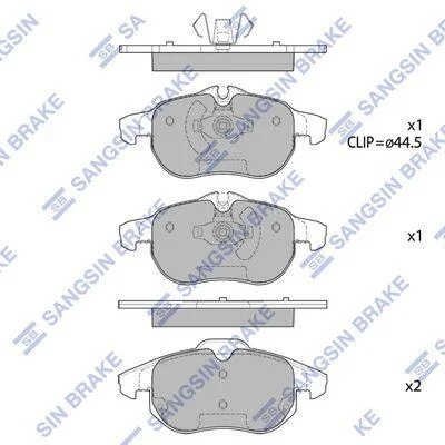 Колодки гальмівні передні Cadillac BLS (06-), Fiat CROMA (194) (05-), Astra H (05-), Vectra C (04-) HI-Q Hi-Q (SANGSIN) SP1758 (фото 1)