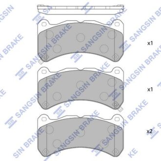 Колодки гальмівні передні Lexus IS F (08-) HI-Q Hi-Q (SANGSIN) SP1775
