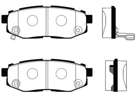 Колодки гальмівні дискові ЗАДН SUBARU TRIBECA 3.6I WXE EZ36D 3630CC 24V DOHC 4 X 4 5 AT -07 -ua Hi-Q (SANGSIN) SP1777