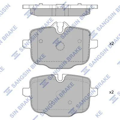 Колодки гальмівні задні BMW 5 (F10, F11, F18) (10-), 6 (F12, F13) (11-) HI-Q Hi-Q (SANGSIN) SP1793 (фото 1)