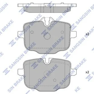 Колодки гальмівні задні BMW 5 (F10, F11, F18) (10-), 6 (F12, F13) (11-) HI-Q Hi-Q (SANGSIN) SP1793