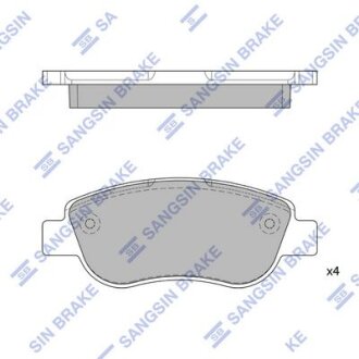 Колодки тормозные передние Renault Megane II (05-), Scenic II (05-) Hi-Q (SANGSIN) SP1808