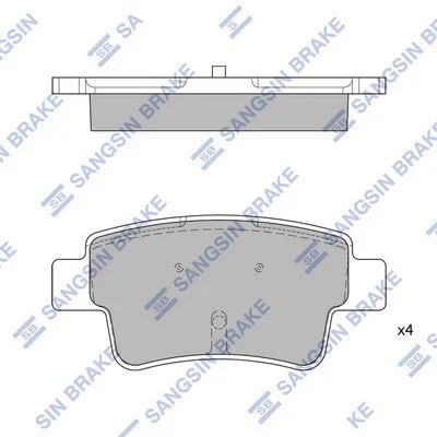 Колодки гальмівні задні (дискові) Fiat Punto (05-), Opel Corsa D (07-) HI-Q Hi-Q (SANGSIN) SP1809 (фото 1)