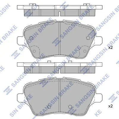 Колодки гальмівні передні Ford B-MAX (12-), Fiesta VI (12-), Ford Ttransit Courier (14-) HI-Q Hi-Q (SANGSIN) SP1811 (фото 1)