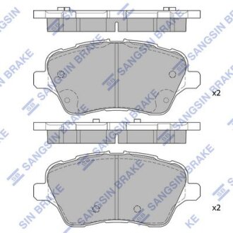 Колодки гальмівні передні Ford B-MAX (12-), Fiesta VI (12-), Ford Ttransit Courier (14-) HI-Q Hi-Q (SANGSIN) SP1811