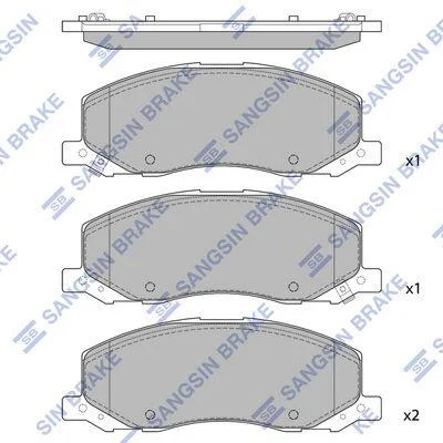 Колодки гальмівні передні Opel Insignia (08-), SAAB 9-5(YS3G) (10-) HI-Q Hi-Q (SANGSIN) SP1819 (фото 1)
