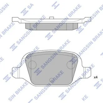 Колодки гальмівні задні Fiat Panda (10-), 500C (312) (09-) HI-Q Hi-Q (SANGSIN) SP1823