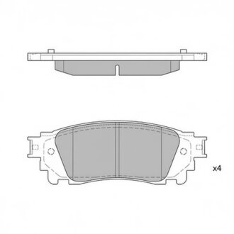 Колодки гальмівні дискові (комплект 4 шт) Hi-Q (SANGSIN) SP1827
