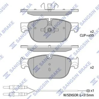 Колодки гальмівні передні Citroen C4 II (B7), C5 III (RD), C6 (TD), DS4, DS5, Peugeot 308, 407, 508 HI-Q Hi-Q (SANGSIN) SP1828