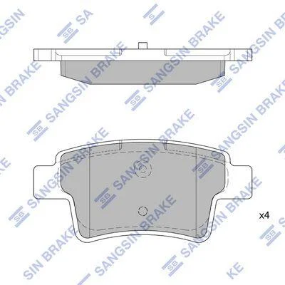 Колодки гальмівні задні Citroen C4 Picasso I (07-) HI-Q Hi-Q (SANGSIN) SP1831 (фото 1)