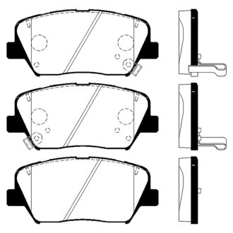 Колодки гальмівні дискові (комплект 4 шт) Hi-Q (SANGSIN) SP1833