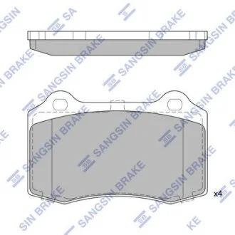 Колодки гальмівні передні Volvo S60 (04-), Peugeot 406 (-06) HI-Q Hi-Q (SANGSIN) SP1854